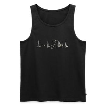 Armor Angel Harp. Corazón. Amor. Ekg. Legumbres. - Débardeur bio Premium Homme - noir - Devant - Michal (187cm)