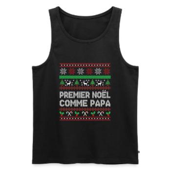 Premier Noël Comme Papa - Débardeur bio Premium Homme - noir - Devant - Michal (187cm)