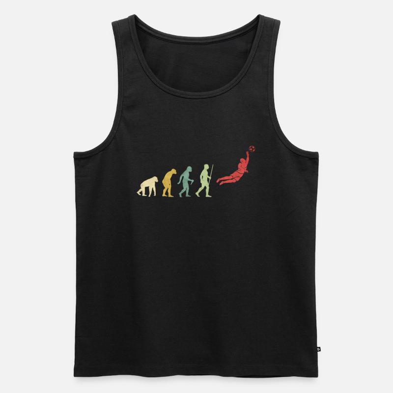 Soccer Goalie Save Evolution - Men's Premium Organic Tank Top - black