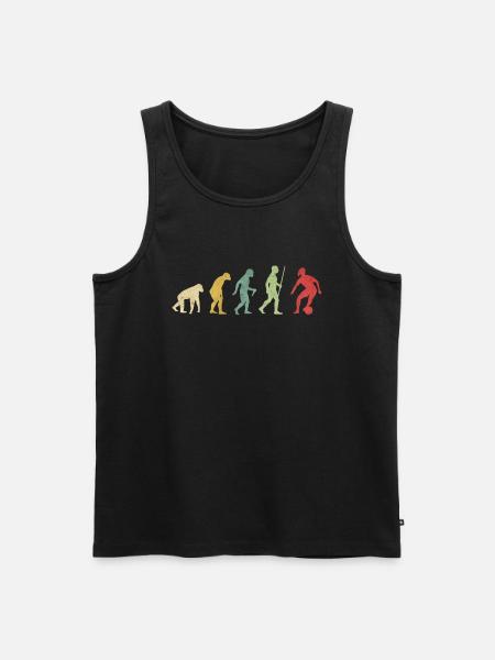 Fußballspieler Dribble Evolution - Männer Premium Bio Tank Top - Schwarz
