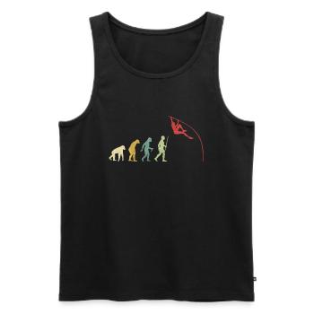 Pole Vaulting Jump Evolution - Men's Premium Organic Tank Top - black - Front - Michal (187cm)
