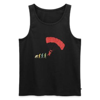 Evolución de salto de paracaídas - Débardeur bio Premium Homme - noir - Devant - AI Model Male 178 light (178cm)