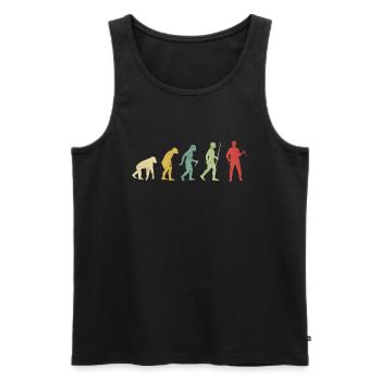 Minero con evolución de pickaxe - Débardeur bio Premium Homme - noir - Devant - AI Model Male 178 light (178cm)