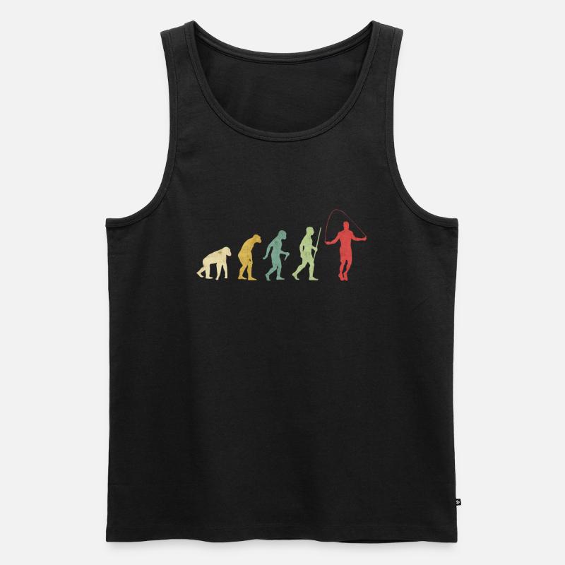 Jumping Rope Evolution - Men's Premium Organic Tank Top - black