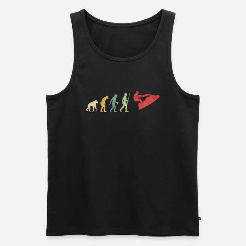 Jet Ski Evolution - Männer Premium Bio Tank Top - Schwarz
