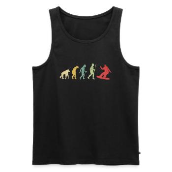 Evolución de la mujer de snowboard - Débardeur bio Premium Homme - noir - Devant - AI Model Male 178 light (178cm)