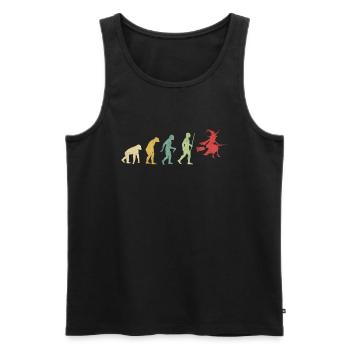 Halloween Witch Flying Besenentwicklung - Männer Premium Bio Tank Top - Schwarz - Vorne - AI Model Male 178 light (178cm)