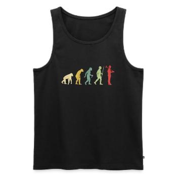 Evolución de los trabajadores de la construcción - Débardeur bio Premium Homme - noir - Devant - AI Model Male 178 light (178cm)