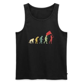 Farbwächter Flagge Mädchen Evolution - Männer Premium Bio Tank Top - Schwarz - Vorne - Michal (187cm)