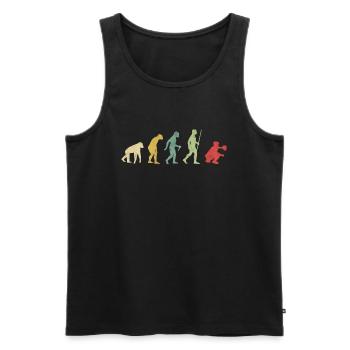 Evolución del receptor de béisbol - Débardeur bio Premium Homme - noir - Devant - AI Model Male 178 light (178cm)