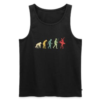 Evolución de la chica del baile de ballet - Débardeur bio Premium Homme - noir - Devant - AI Model Male 178 light (178cm)