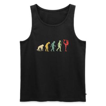 Figur Skating Girl Ice Dance Evolution - Männer Premium Bio Tank Top - Schwarz - Vorne - AI Model Male 178 light (178cm)