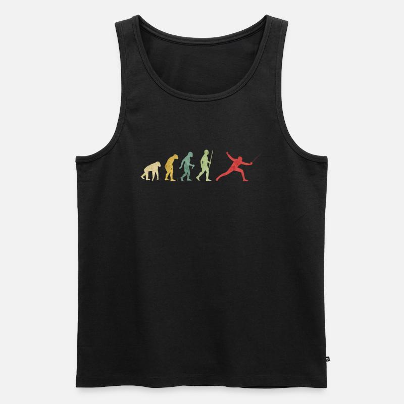 Fencing Evolution - Men's Premium Organic Tank Top - black