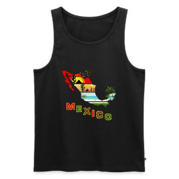 Mexico Sunset Summer - Men's Premium Organic Tank Top - black - Front - AI Model Male 178 light (178cm)