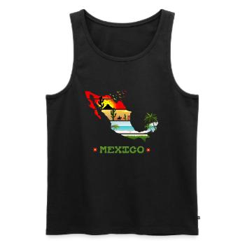 Mexico Sunset Summer - Men's Premium Organic Tank Top - black - Front - AI Model Male 178 light (178cm)