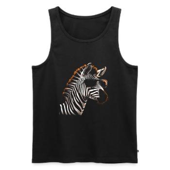 Zebra Cool Sunglasses - Men's Premium Organic Tank Top - black - Front - Michal (187cm)