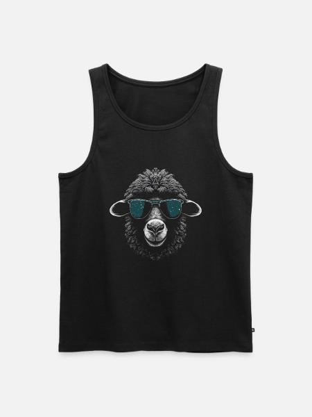 Sheep Sunglasses - Men's Premium Organic Tank Top - black