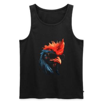 Hahn Sonnenbrille - Männer Premium Bio Tank Top - Schwarz - Vorne - AI Model Male 178 light (178cm)