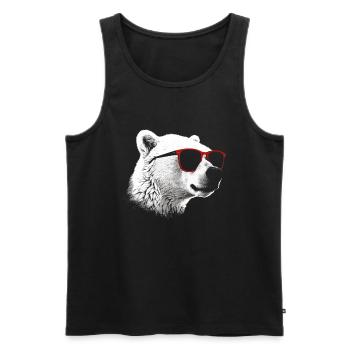 Lunettes de soleil frais de l'ours polaire - Débardeur bio Premium Homme - noir - Devant - Michal (187cm)
