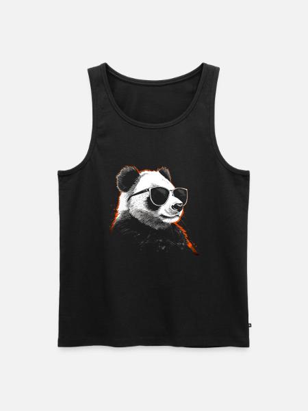Panda Sunglasses - Men's Premium Organic Tank Top - black