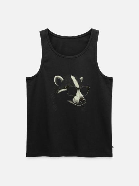 Grævling solbriller - Herre Premium økologisk tanktop - sort