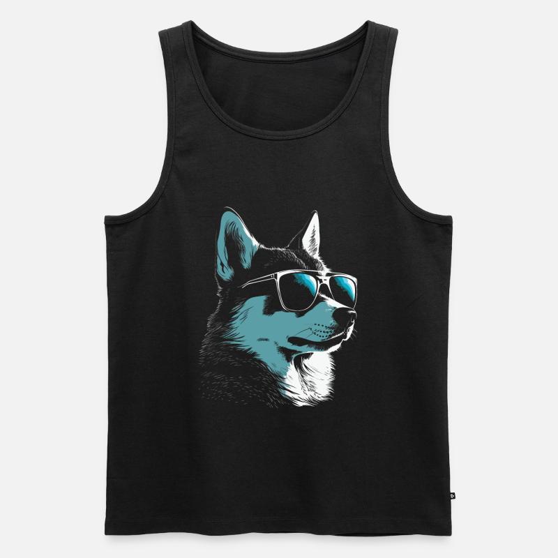 Ehemann Sonnenbrille - Männer Premium Bio Tank Top - Schwarz