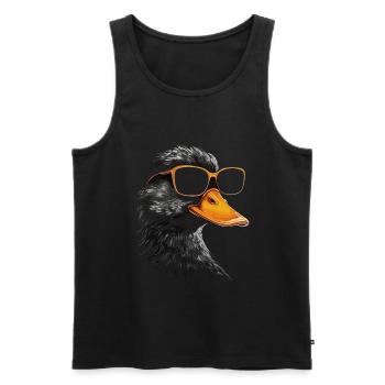 Ente Sonnenbrille - Männer Premium Bio Tank Top - Schwarz - Vorne - Michal (187cm)