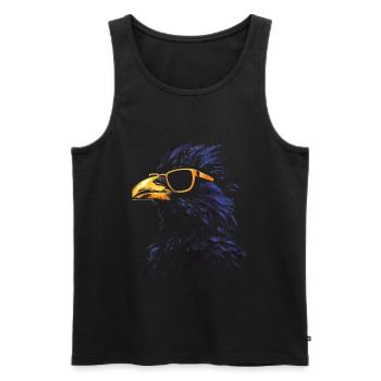 Crow Sunglasses - Men's Premium Organic Tank Top - black - Front - Michal (187cm)