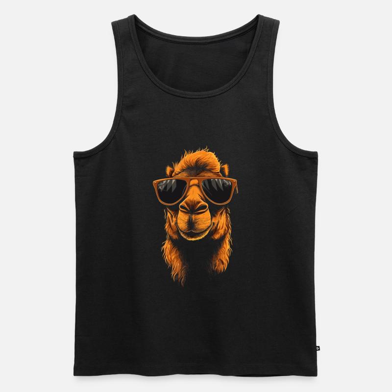 Kamel Sonnenbrille - Männer Premium Bio Tank Top - Schwarz