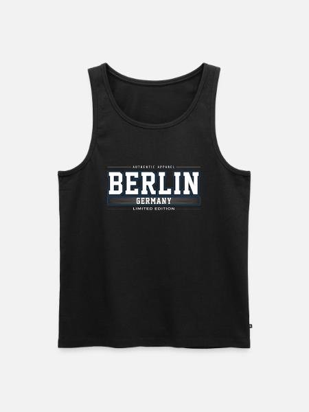 Berlin - Männer Premium Bio Tank Top - Schwarz