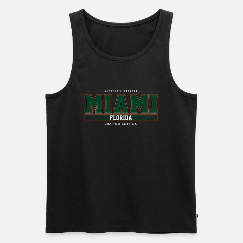 Miami - Männer Premium Bio Tank Top - Schwarz