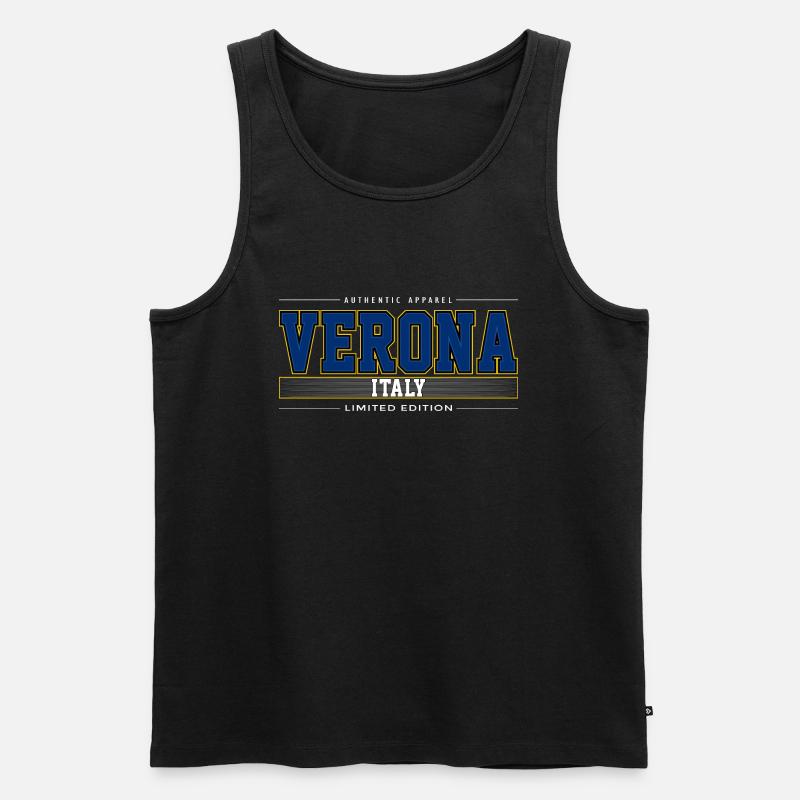 Verona - Männer Premium Bio Tank Top - Schwarz