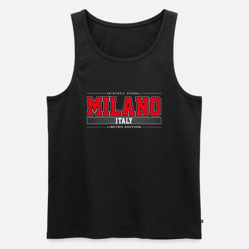 Milano - Männer Premium Bio Tank Top - Schwarz