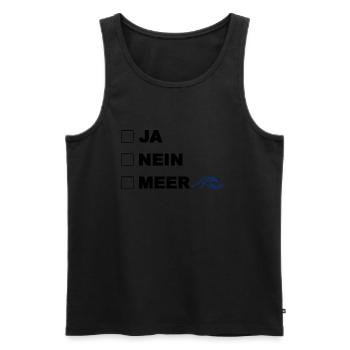 Meer - Männer Premium Bio Tank Top - Schwarz - Vorne - AI Model Male 178 light (178cm)