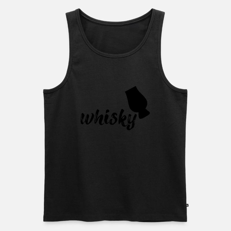Whisky, schwarz - Männer Premium Bio Tank Top - Schwarz