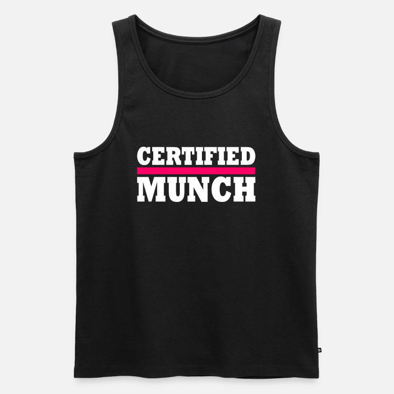 Certified munch - Männer Premium Bio Tank Top - Schwarz