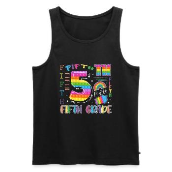 5.Klasse Schulkind Erster Schultag - Männer Premium Bio Tank Top - Schwarz - Vorne - Michal (187cm)