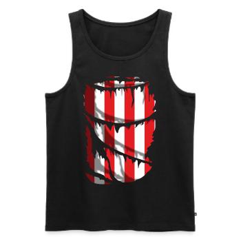 Red-and- for football fans - Men's Premium Organic Tank Top - black - Front - Michal (187cm)