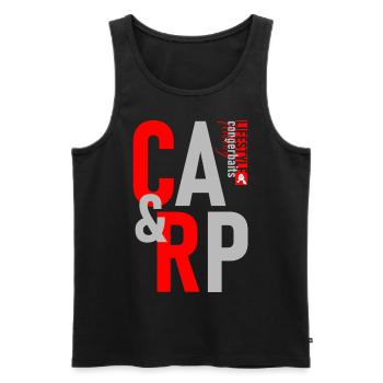 Karpfen-König: Das Perfekte Geschenk für Angelfans - Männer Premium Bio Tank Top - Schwarz - Vorne - Michal (187cm)