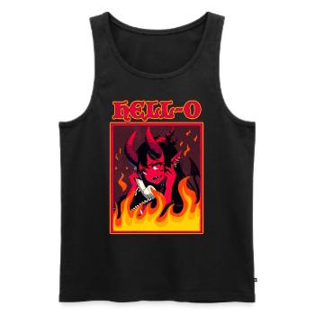 Hell-o Frauen Hallo Ich Bin Ein Extrovertierter Lustig - Männer Premium Bio Tank Top - Schwarz - Vorne - Michal (187cm)