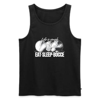 Eat Sleep Bocce Ball Set avec Jack Bocci Game - Débardeur bio Premium Homme - noir - Devant - Michal (187cm)