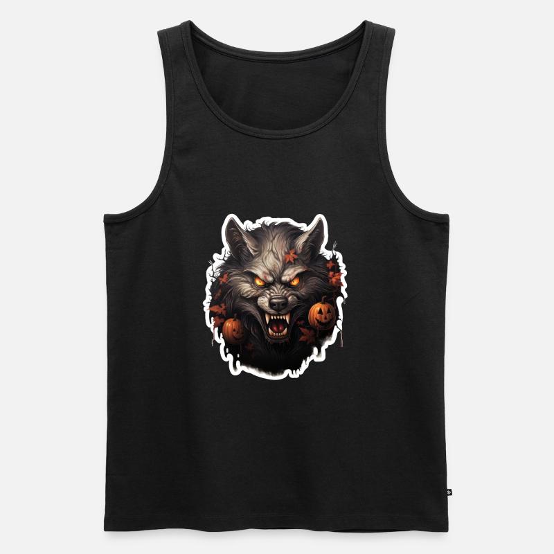 Halloween Werwolf - Männer Premium Bio Tank Top - Schwarz