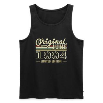 Juni 1994 Geburtstag Juni 1994 - geboren im Juni 1994 - Männer Premium Bio Tank Top - Schwarz - Vorne - Michal (187cm)