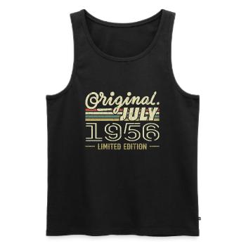 Juli 1956 Original Geburtstagsgeschenk 1956 - Männer Premium Bio Tank Top - Schwarz - Vorne - Michal (187cm)