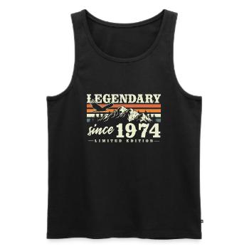 Légendaire Depuis 1974 Vintage Vintage Anniversaire - Débardeur bio Premium Homme - noir - Devant - Michal (187cm)