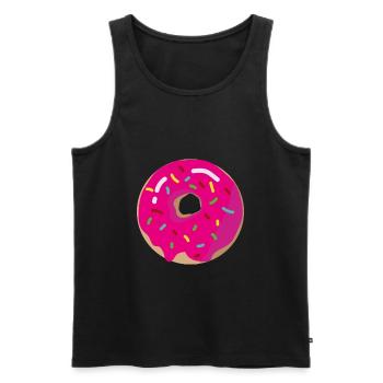Donut Donuts - Men's Premium Organic Tank Top - black - Front - Michal (187cm)
