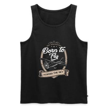 Born to Fly - Across the Sky - T-Shirt - Männer Premium Bio Tank Top - Schwarz - Vorne - AI Model Male 178 light (178cm)