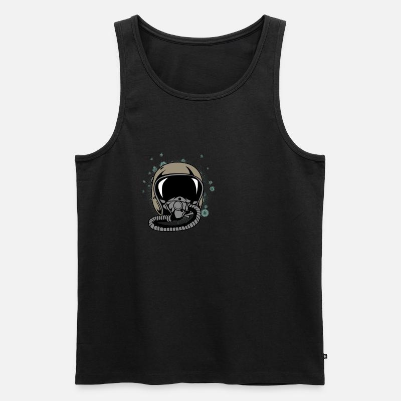 Pilot Helmet Student Pilot Gift - Men's Premium Organic Tank Top - black