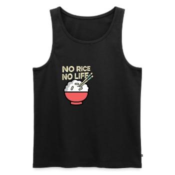 No rice no life gourmet poison - Men's Premium Organic Tank Top - black - Front - Michal (187cm)