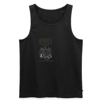 Les héros ne portent pas de cape, ils portent des foulards pour chiens - Débardeur bio Premium Homme - noir - Devant - Michal (187cm)